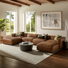 Load image into Gallery viewer, Auren 6-Piece Upholstered Vegan Leather Modular Sofa by Modway
