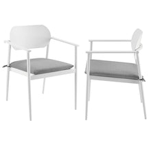 Load image into Gallery viewer, Aeris Stackable Outdoor Patio Aluminum Dining Armchair Set of 2 by Modway
