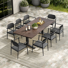 Load image into Gallery viewer, Aeris 9-Piece Outdoor Patio Aluminum Dining Set by Modway
