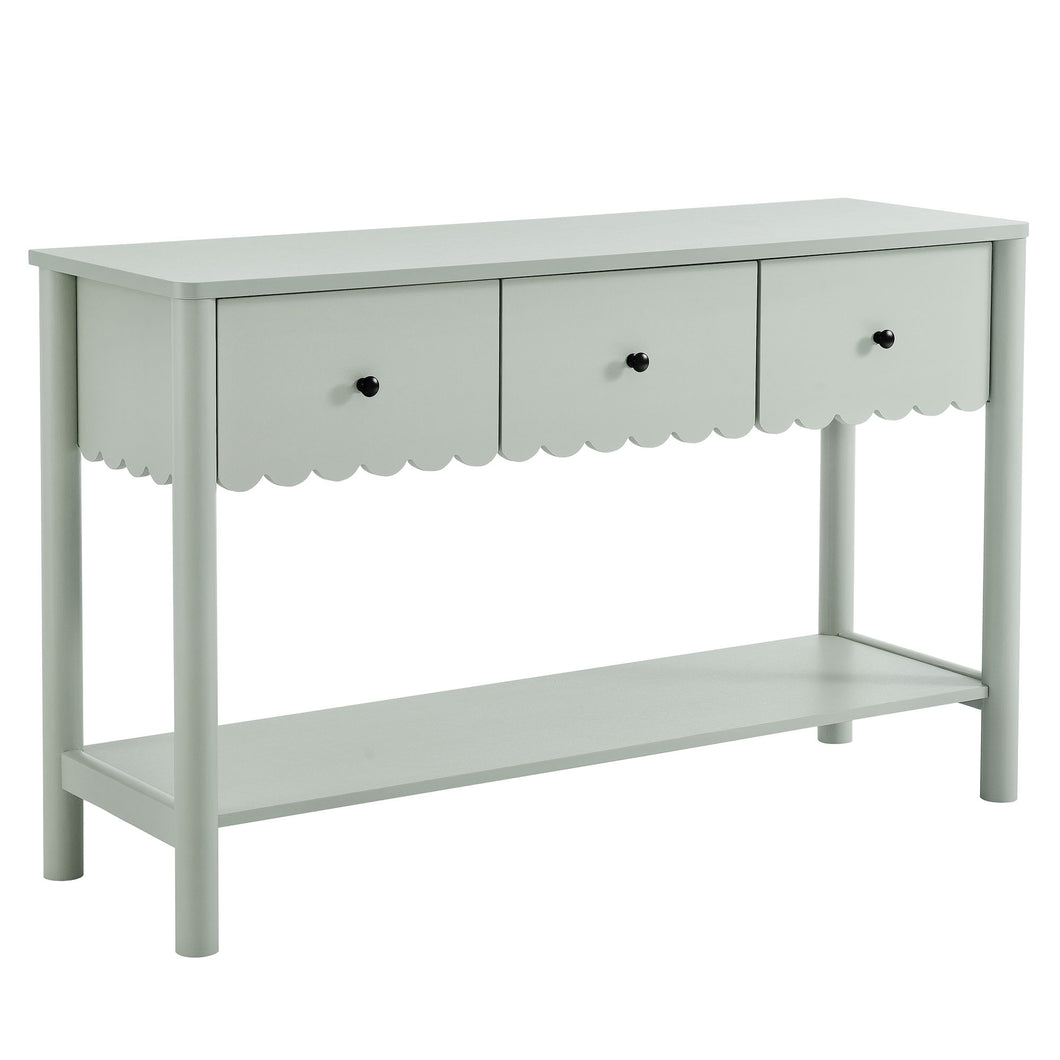 Emmeline 3-Drawer Scalloped Console Table by Modway