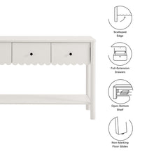 Load image into Gallery viewer, Emmeline 3-Drawer Scalloped Console Table by Modway
