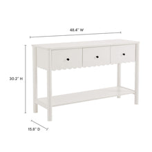 Load image into Gallery viewer, Emmeline 3-Drawer Scalloped Console Table by Modway
