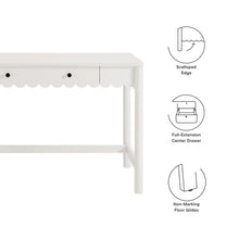 Load image into Gallery viewer, Emmeline 1-Drawer Scallop Writing Desk by Modway
