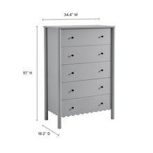 Load image into Gallery viewer, Emmeline Scalloped 5-Drawer Chest by Modway
