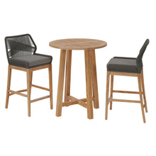 Load image into Gallery viewer, Wellspring 3-Piece Outdoor Patio Teak Wood Bar Set by Modway
