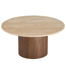 Load image into Gallery viewer, Kioni Round Travertine Coffee Table by Modway
