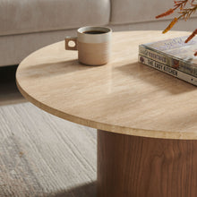 Load image into Gallery viewer, Kioni Round Travertine Coffee Table by Modway
