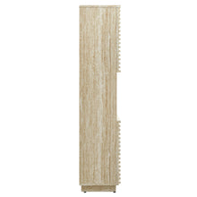 Load image into Gallery viewer, Render Tall Faux Travertine Linen Storage Cabinet by Modway
