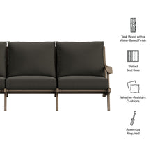 Load image into Gallery viewer, Saratoga Outdoor Patio Teak Sofa by Modway
