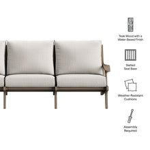 Load image into Gallery viewer, Saratoga Outdoor Patio Teak Sofa by Modway
