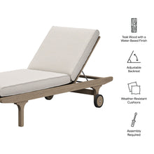 Load image into Gallery viewer, Saratoga Outdoor Patio Teak Chaise Lounge Chair by Modway
