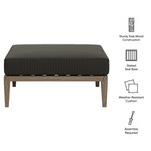 Load image into Gallery viewer, Northlake Outdoor Patio Teak Ottoman by Modway

