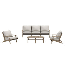 Load image into Gallery viewer, Saratoga 4-Piece Outdoor Patio Teak Wood Furniture Set by Modway
