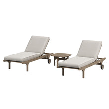 Load image into Gallery viewer, Saratoga Outdoor Patio Teak Wood 3-Piece Chaise Lounge Furniture Set by Modway
