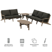 Load image into Gallery viewer, Saratoga 4-Piece Outdoor Patio Teak Wood Furniture Set by Modway
