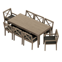 Load image into Gallery viewer, Northlake 9-Piece Outdoor Patio Teak Wood Dining Set by Modway
