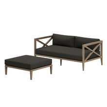 Load image into Gallery viewer, Northlake Outdoor Patio Teak Wood Loveseat and Ottoman Set by Modway
