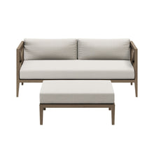 Load image into Gallery viewer, Northlake Outdoor Patio Teak Wood Loveseat and Ottoman Set by Modway
