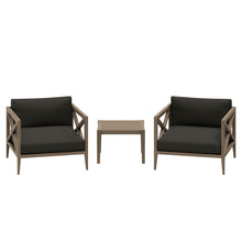 Load image into Gallery viewer, Northlake 3-Piece Outdoor Patio Teak Wood Furniture Set with Armchair and Side Table by Modway
