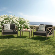 Load image into Gallery viewer, Northlake 3-Piece Outdoor Patio Teak Wood Furniture Set with Armchair and Side Table by Modway

