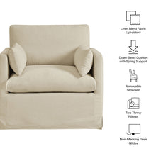 Load image into Gallery viewer, Wellfleet Slipcovered Linen-Blend Armchair by Modway
