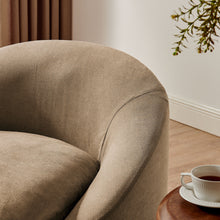 Load image into Gallery viewer, Sadie Slipcovered Linen-Blend Round Accent Chair by Modway
