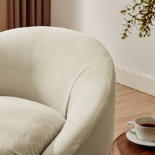 Load image into Gallery viewer, Sadie Slipcovered Linen-Blend Round Accent Chair by Modway
