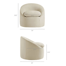 Load image into Gallery viewer, Sadie Slipcovered Linen-Blend Round Accent Chair by Modway
