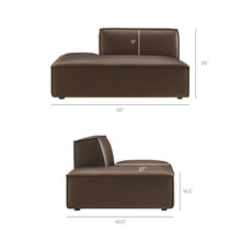 Load image into Gallery viewer, Restore Vegan Leather Left-Facing Armless Modular Chaise by Modway
