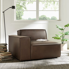 Load image into Gallery viewer, Restore Vegan Leather Left-Facing Modular Lounge Chair by Modway

