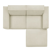 Load image into Gallery viewer, Restore 3-Piece Performance Fabric Upholstered Modular Loveseat with Ottoman by Modway
