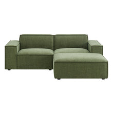 Load image into Gallery viewer, Restore 3-Piece Performance Fabric Upholstered Modular Loveseat with Ottoman by Modway
