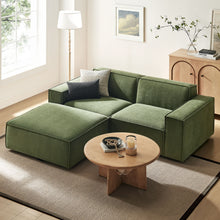 Load image into Gallery viewer, Restore 3-Piece Performance Fabric Upholstered Modular Loveseat with Ottoman by Modway
