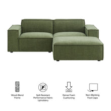 Load image into Gallery viewer, Restore 3-Piece Performance Fabric Upholstered Modular Loveseat with Ottoman by Modway
