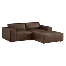 Load image into Gallery viewer, Restore 3-Piece Vegan Leather Modular Loveseat with Ottoman by Modway
