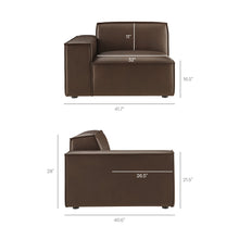 Load image into Gallery viewer, Restore 3-Piece Vegan Leather Modular Loveseat with Ottoman by Modway
