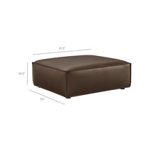 Load image into Gallery viewer, Restore 3-Piece Vegan Leather Modular Loveseat with Ottoman by Modway
