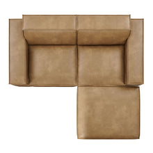 Load image into Gallery viewer, Restore 3-Piece Vegan Leather Modular Loveseat with Ottoman by Modway
