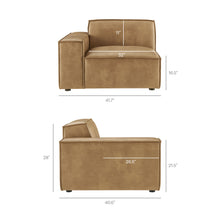 Load image into Gallery viewer, Restore 3-Piece Vegan Leather Modular Loveseat with Ottoman by Modway
