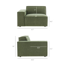 Load image into Gallery viewer, Restore 4-Piece Performance Fabric Upholstered Modular Sofa Set with Ottoman by Modway
