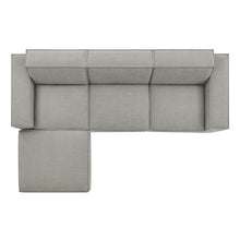 Load image into Gallery viewer, Restore 4-Piece Performance Fabric Upholstered Modular Sofa Set with Ottoman by Modway
