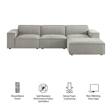 Load image into Gallery viewer, Restore 4-Piece Performance Fabric Upholstered Modular Sofa Set with Ottoman by Modway
