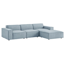 Load image into Gallery viewer, Restore 4-Piece Performance Fabric Upholstered Modular Sofa Set with Ottoman by Modway
