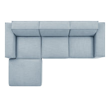 Load image into Gallery viewer, Restore 4-Piece Performance Fabric Upholstered Modular Sofa Set with Ottoman by Modway
