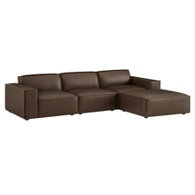 Load image into Gallery viewer, Restore 4-Piece Vegan Leather Modular Sofa Set with Ottoman by Modway
