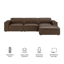 Load image into Gallery viewer, Restore 4-Piece Vegan Leather Modular Sofa Set with Ottoman by Modway
