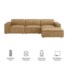 Load image into Gallery viewer, Restore 4-Piece Vegan Leather Modular Sofa Set with Ottoman by Modway
