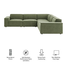 Load image into Gallery viewer, Restore 5-Piece Performance Fabric Upholstered Modular L-Shaped Sofa by Modway
