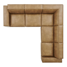 Load image into Gallery viewer, Restore 5-Piece Vegan Leather Modular L-Shaped Sofa by Modway
