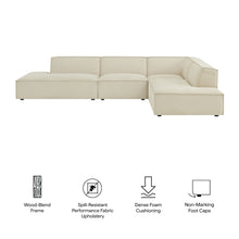 Load image into Gallery viewer, Restore 4-Piece Performance Fabric Upholstered Modular L-Shaped Armless Sectional Sofa by Modway
